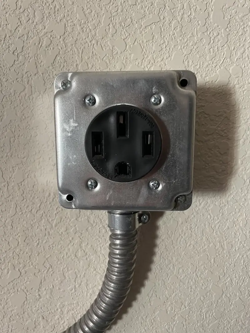 NEMA 14-50 outlet installed for Electrical Panel Upgrade in Del Aire